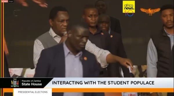 Zambia's President Hichilema rallies students ahead of Thursday's election
