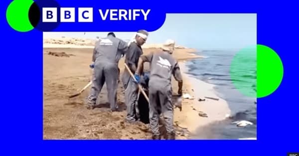 How a major oil slick started washing up on Iran's beaches