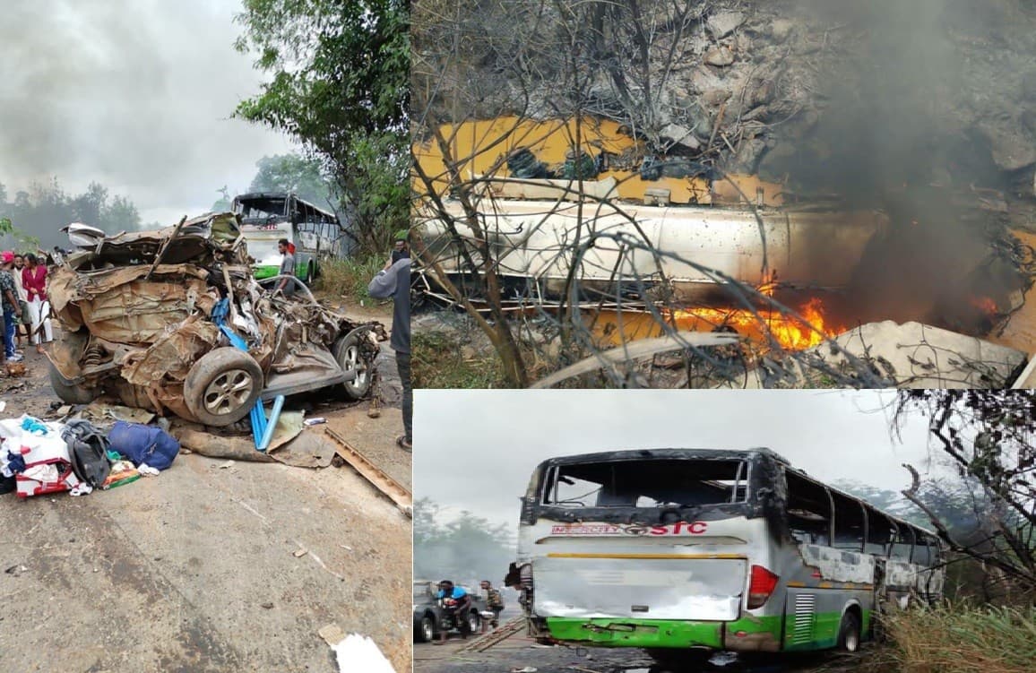 The N6 standstill: Bus, truck and car crash blocks Ghana’s busiest corridor