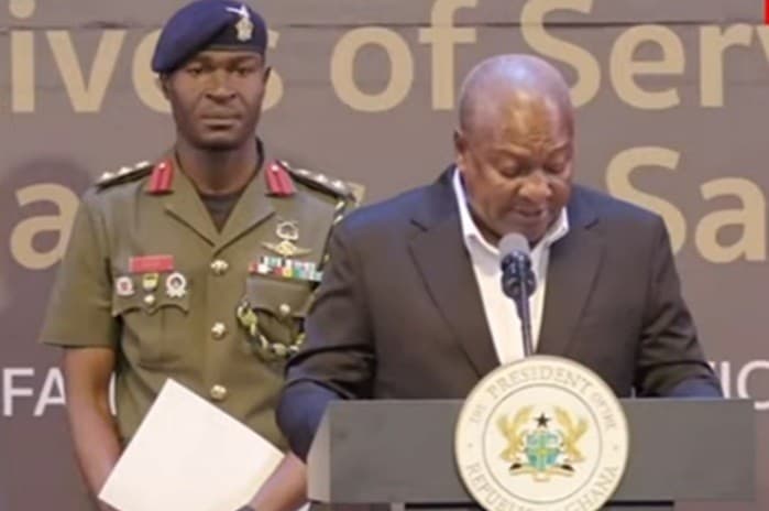 Mahama urges Ghana to honour public servants before tragedy strikes