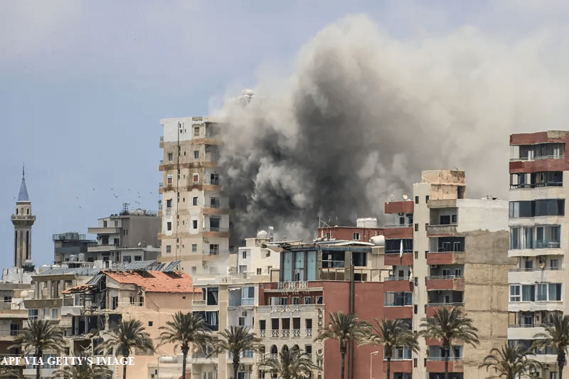   Israeli air strikes hit Lebanese city of Tyre after Iranian warning to stop attacks