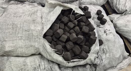 Drugs were found in bags of charcoal.Photo: ABF